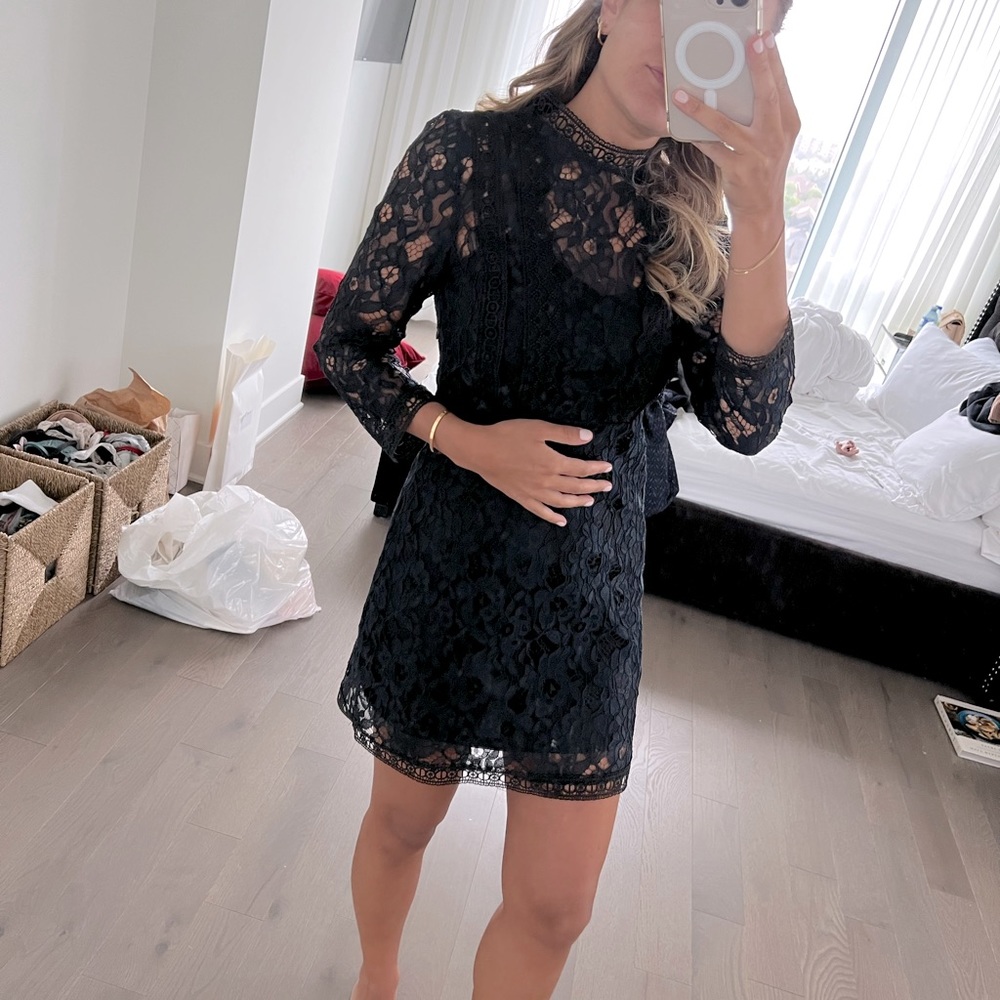 Zara dress navy & black